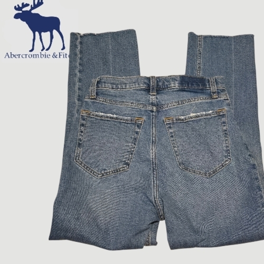 ABERCROMBIE & FITCH Curve Love The Ankle Straight Ultra High Rise Jean size 26 - Picture 2 of 8